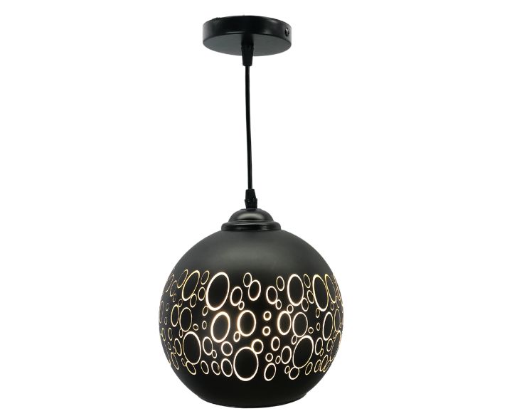 LED Hanging Light Black Globe BA15/1 (HL173)